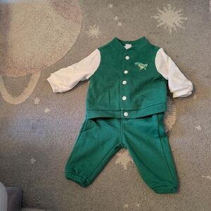 Old Navy Green and White Kids Dinosaur Set